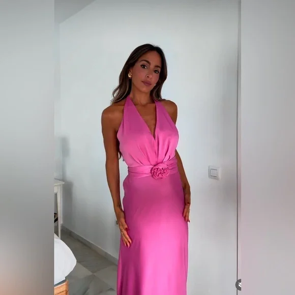 silver dress sexy Sexy Sparkly Silver Spaghetti Strap V-neck Side-slit Midi Mermaid Prom   SposaBridal